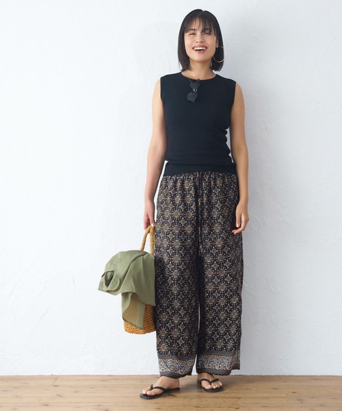 こぽ ヴィンテージポリエスニック柄パンツ（その他パンツ）｜coca
