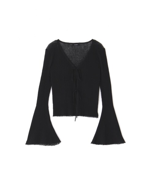 JILL STUART(ジルスチュアート)の「◆シアーリブニットカーディガン(カーディガン/ボレロ・レディース・ブルー/ブラック/レッド・FREE)」の4枚目の写真