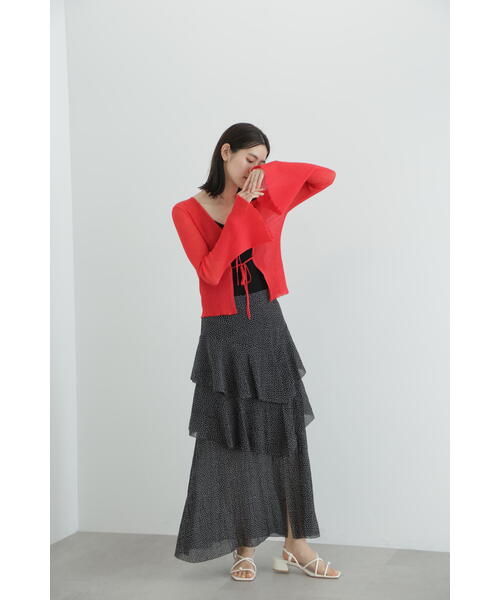 JILL STUART(ジルスチュアート)の「◆シアーリブニットカーディガン(カーディガン/ボレロ・レディース・ブルー/ブラック/レッド・FREE)」の13枚目の写真