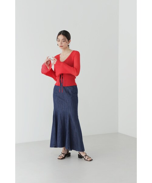 JILL STUART(ジルスチュアート)の「◆シアーリブニットカーディガン(カーディガン/ボレロ・レディース・ブルー/ブラック/レッド・FREE)」の14枚目の写真