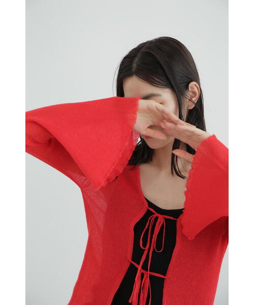 JILL STUART(ジルスチュアート)の「◆シアーリブニットカーディガン(カーディガン/ボレロ・レディース・ブルー/ブラック/レッド・FREE)」の18枚目の写真