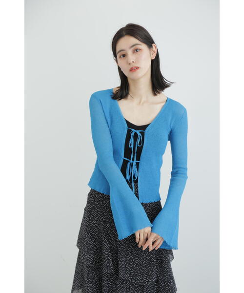 JILL STUART(ジルスチュアート)の「◆シアーリブニットカーディガン(カーディガン/ボレロ・レディース・ブルー/ブラック/レッド・FREE)」の21枚目の写真