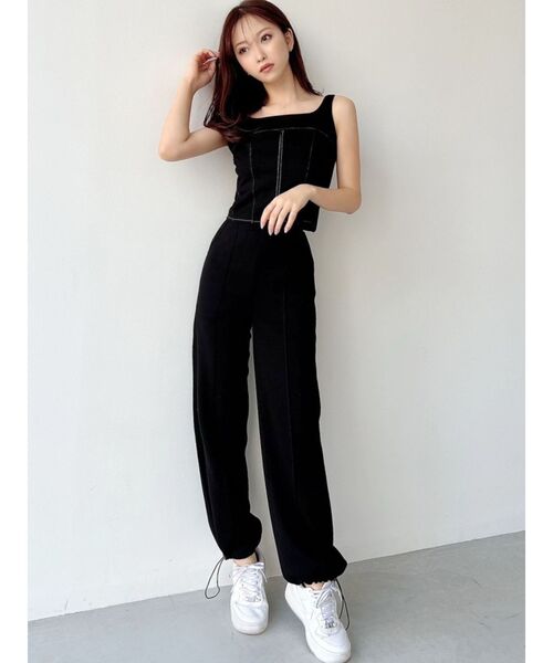 RESEXXY（リゼクシー）の「スウェットコルセットトップス【セットアップ着用可能】（スウェット・レディース・ブラック/ベージュ/アイボリー・FREE）」の14枚目の写真