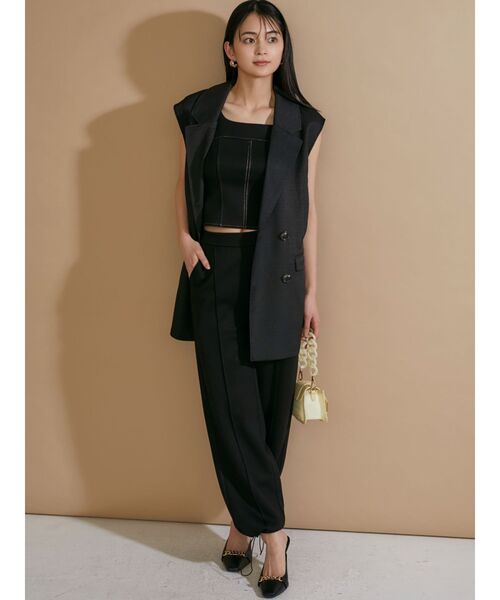 RESEXXY（リゼクシー）の「スウェットコルセットトップス【セットアップ着用可能】（スウェット・レディース・ブラック/ベージュ/アイボリー・FREE）」の7枚目の写真