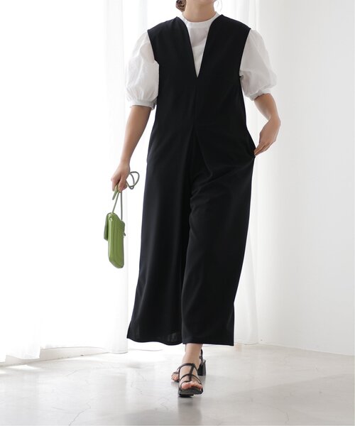 frames RAY CASSIN（フレームスレイカズン）の「Vネックオールインワン（つなぎ/オールインワン・レディース・ブラック/ベージュ・FREE）」の19枚目の写真