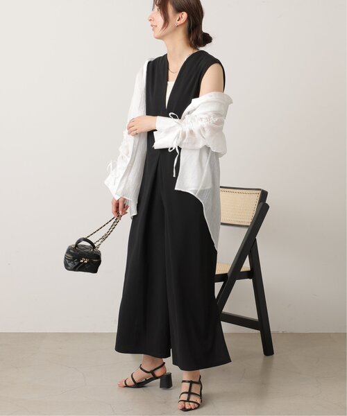 frames RAY CASSIN（フレームスレイカズン）の「Vネックオールインワン（つなぎ/オールインワン・レディース・ブラック/ベージュ・FREE）」の20枚目の写真