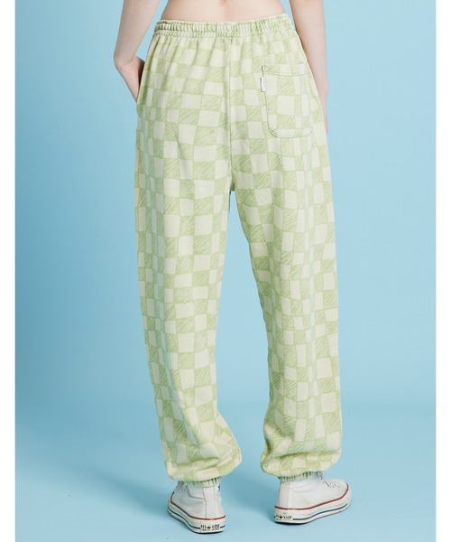 Little sunny bite(リトルサニーバイト)の「Checker sweat pants(スウェットパンツ・レディース・ホワイト/ピンク/グリーン・SMALL/MEDIUM)」の7枚目の写真