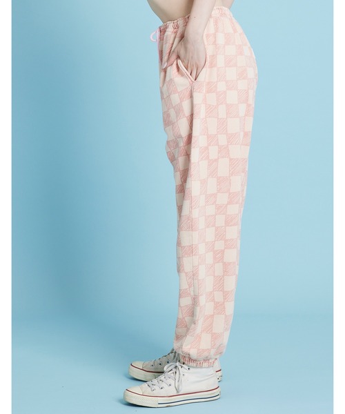 Little sunny bite(リトルサニーバイト)の「Checker sweat pants(スウェットパンツ・レディース・ホワイト/ピンク/グリーン・SMALL/MEDIUM)」の8枚目の写真