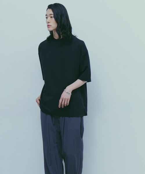 NANO universe（ナノユニバース）の「LB.03/スーピマコットンワイドモックネックTシャツ（Tシャツ/カットソー・メンズ・コーラル/ホワイト/ブラック/ターコイズブルー・M/L）」の13枚目の写真
