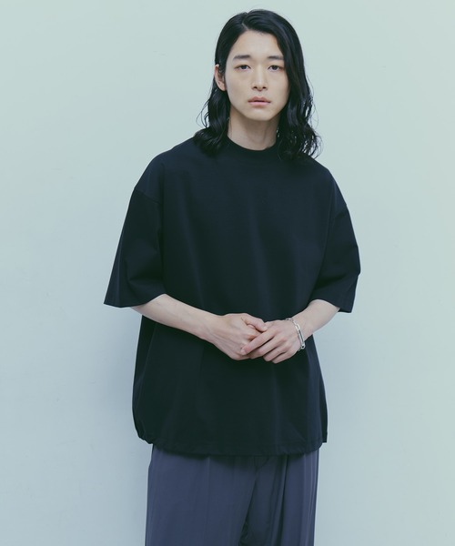 NANO universe（ナノユニバース）の「LB.03/スーピマコットンワイドモックネックTシャツ（Tシャツ/カットソー・メンズ・コーラル/ホワイト/ブラック/ターコイズブルー・M/L）」の14枚目の写真