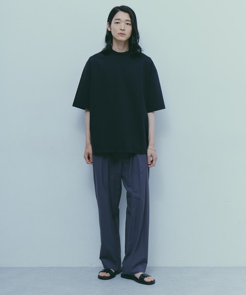 NANO universe（ナノユニバース）の「LB.03/スーピマコットンワイドモックネックTシャツ（Tシャツ/カットソー・メンズ・コーラル/ホワイト/ブラック/ターコイズブルー・M/L）」の21枚目の写真