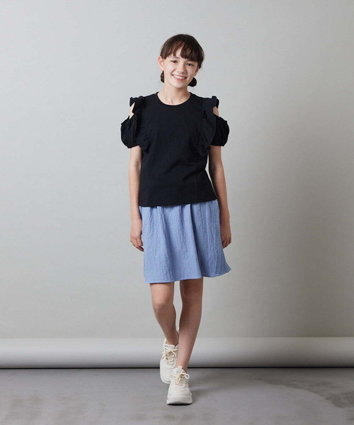 a.v.v（アーヴェヴェ）の「[140-150]インパン付きアソートフレアスカート（スカート・キッズ・ブルー/ライトブルー/ブラック/ピンク・140/150）」の20枚目の写真