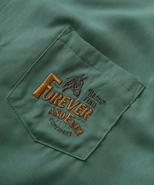 POWER TO THE PEOPLE（パワートゥーザピープル）の「【POWER TO THE PEOPLE/パワー トゥザ ピープル】ルード＆アメリカンイラスト バック刺繍デザイン  ビッグシルエット半袖シャツ（シャツ/ブラウス・メンズ・ブラック/ライトベージュ/ダークオレンジ/マスタード/ブラック系その他/グリーン/アイボリー/イエロー・M/L/XL）」の11枚目の写真