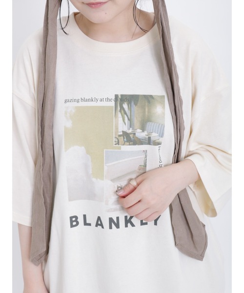 Samansa Mos2（サマンサ モスモス）の「転写プリントTシャツ（Tシャツ/カットソー・レディース・イエロー/キナリ/オフホワイト/チャコールグレー・F）」の15枚目の写真