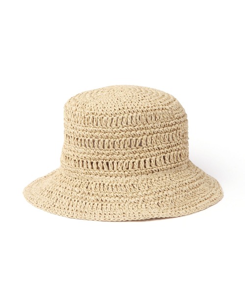 studio CLIP（スタディオクリップ）の「ペーパーバケットハット（ハット・レディース・ブラウン/ブラック/ナチュラル・FREE）」の4枚目の写真