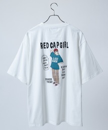 【1】〔RedCapGirl/レッドキャップガール〕天竺 バックイラスト ボックスシルエット 半袖Tシャツ
