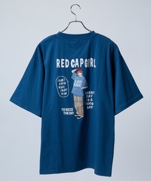【1】〔RedCapGirl/レッドキャップガール〕天竺 バックイラスト ボックスシルエット 半袖Tシャツ