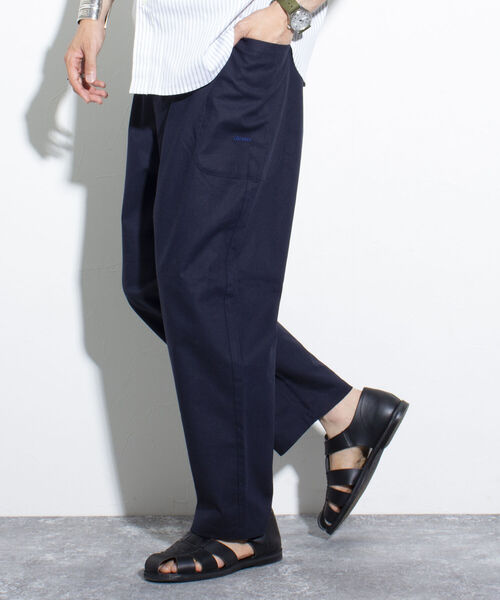 GLOSTER(グロスター)の「【GLOSTER/グロスター】リネン混 イージーパンツ ワンポイント ロゴ刺繍(その他パンツ・メンズ・ベージュ/ネイビー/キナリ/グリーン・S/M/L)」の4枚目の写真