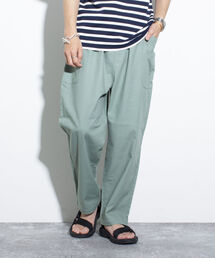 GLOSTER | 【GLOSTER/グロスター】リネン混 イージーパンツ ワンポイント ロゴ刺繍(その他パンツ)