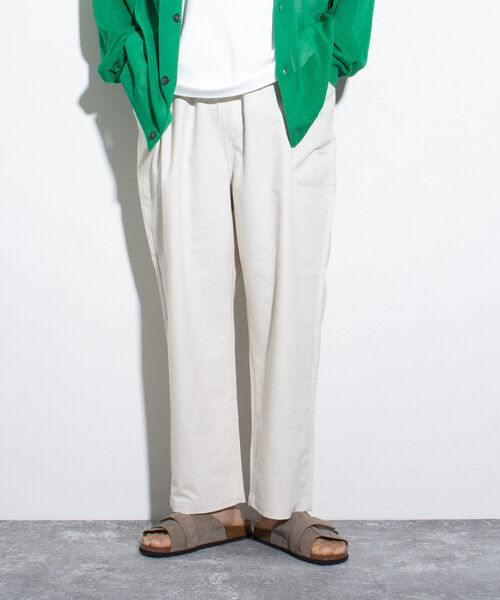 GLOSTER(グロスター)の「【GLOSTER/グロスター】リネン混 イージーパンツ ワンポイント ロゴ刺繍(その他パンツ・メンズ・ベージュ/ネイビー/キナリ/グリーン・S/M/L)」の16枚目の写真