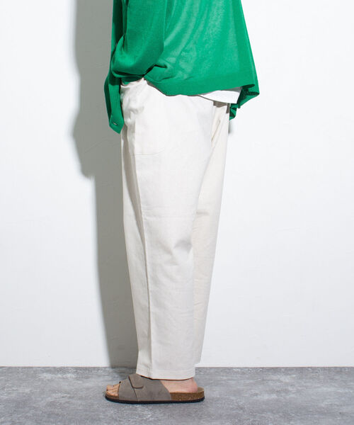 GLOSTER(グロスター)の「【GLOSTER/グロスター】リネン混 イージーパンツ ワンポイント ロゴ刺繍(その他パンツ・メンズ・ベージュ/ネイビー/キナリ/グリーン・S/M/L)」の17枚目の写真