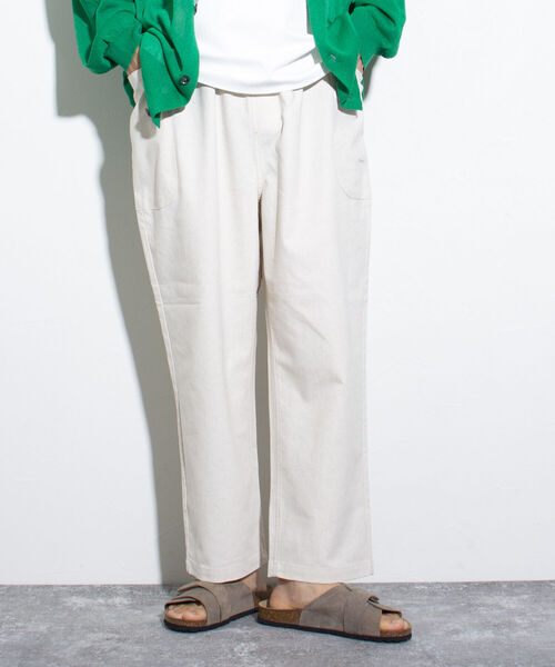 GLOSTER(グロスター)の「【GLOSTER/グロスター】リネン混 イージーパンツ ワンポイント ロゴ刺繍(その他パンツ・メンズ・ベージュ/ネイビー/キナリ/グリーン・S/M/L)」の19枚目の写真