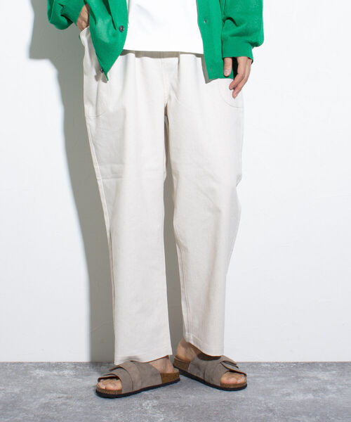 GLOSTER(グロスター)の「【GLOSTER/グロスター】リネン混 イージーパンツ ワンポイント ロゴ刺繍(その他パンツ・メンズ・ベージュ/ネイビー/キナリ/グリーン・S/M/L)」の20枚目の写真