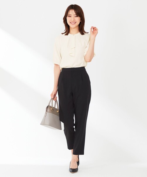 ANY SIS(エニィスィス)の「【洗える】ラッフルボウ ブラウス(シャツ/ブラウス・レディース・アイボリー系/ブラック系3・0)」の6枚目の写真