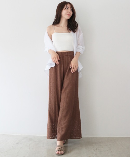 AMBIENT(アンビエント)の「スパゲティストラップカップインニットベア(キャミソール・レディース・ブラック/オフホワイト/ブルー/アッシュ/チャコール・FREE)」の9枚目の写真