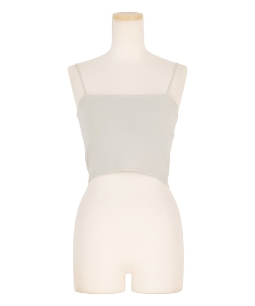 AMBIENT(アンビエント)の「スパゲティストラップカップインニットベア(キャミソール・レディース・ブラック/オフホワイト/ブルー/アッシュ/チャコール・FREE)」の13枚目の写真