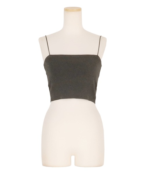 AMBIENT(アンビエント)の「スパゲティストラップカップインニットベア(キャミソール・レディース・ブラック/オフホワイト/ブルー/アッシュ/チャコール・FREE)」の15枚目の写真
