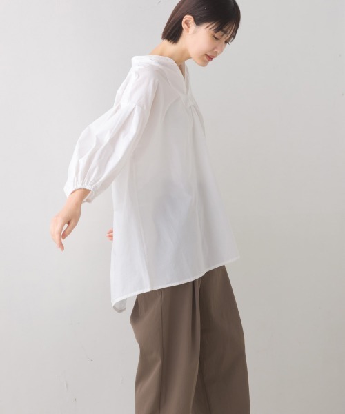 OMNES(オムネス)の「スキッパーボリューム6分袖ブラウス(シャツ/ブラウス・レディース・ラベンダー/グリーン系その他/ホワイト/チャコールグレー・FREE)」の10枚目の写真