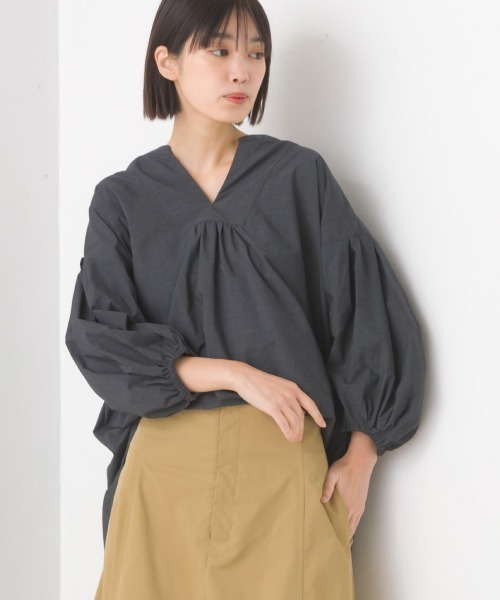 OMNES(オムネス)の「スキッパーボリューム6分袖ブラウス(シャツ/ブラウス・レディース・ラベンダー/グリーン系その他/ホワイト/チャコールグレー・FREE)」の14枚目の写真