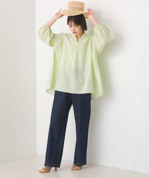 OMNES(オムネス)の「スキッパーボリューム6分袖ブラウス(シャツ/ブラウス・レディース・ラベンダー/グリーン系その他/ホワイト/チャコールグレー・FREE)」の22枚目の写真