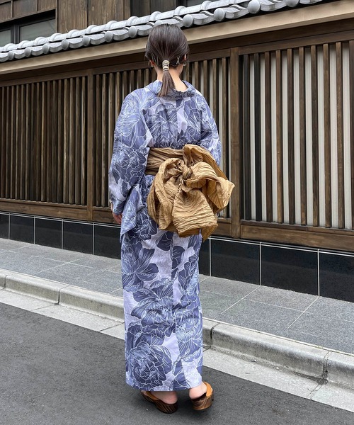 CAPRICIEUX LE'MAGE（カプリシューレマージュ）の「ゆかた3点SET〈ゆかた/兵児帯/下駄〉（浴衣・レディース・ネイビー/サックスブルー/ブルー/ミント/アイボリー/ボルドー・FREE）」の20枚目の写真