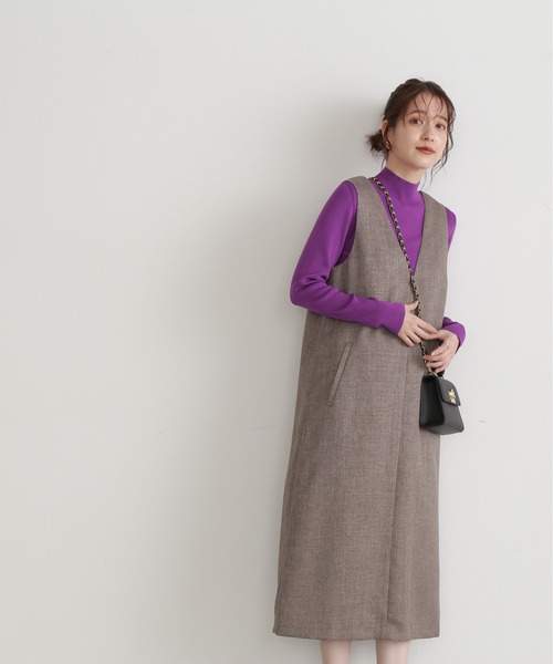 N.（N. Natural Beauty Basic）（エヌエヌナチュラルビューティーベーシック）の「【S Size Line】◆ライトツイードストレートジャンパースカート（ジャンパースカート・レディース・ブラック/グレー・SMALL/MEDIUM）」の11枚目の写真