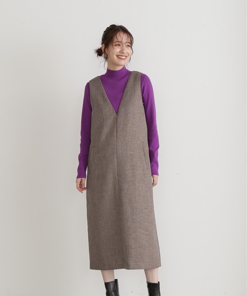 N.（N. Natural Beauty Basic）（エヌエヌナチュラルビューティーベーシック）の「【S Size Line】◆ライトツイードストレートジャンパースカート（ジャンパースカート・レディース・ブラック/グレー・SMALL/MEDIUM）」の17枚目の写真