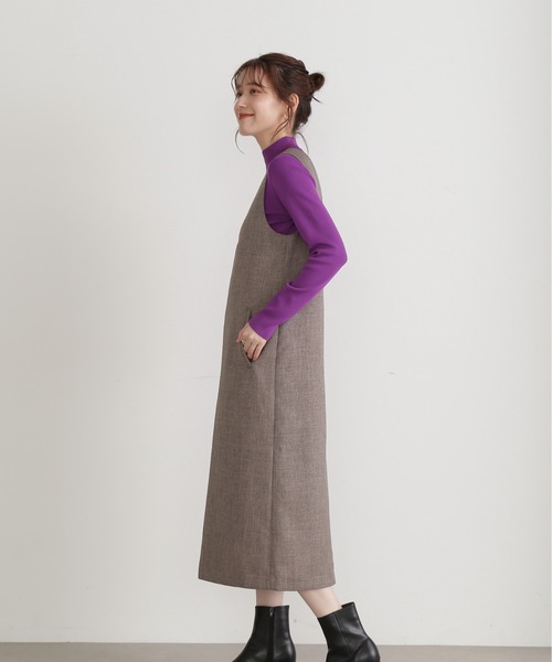 N.（N. Natural Beauty Basic）（エヌエヌナチュラルビューティーベーシック）の「【S Size Line】◆ライトツイードストレートジャンパースカート（ジャンパースカート・レディース・ブラック/グレー・SMALL/MEDIUM）」の18枚目の写真