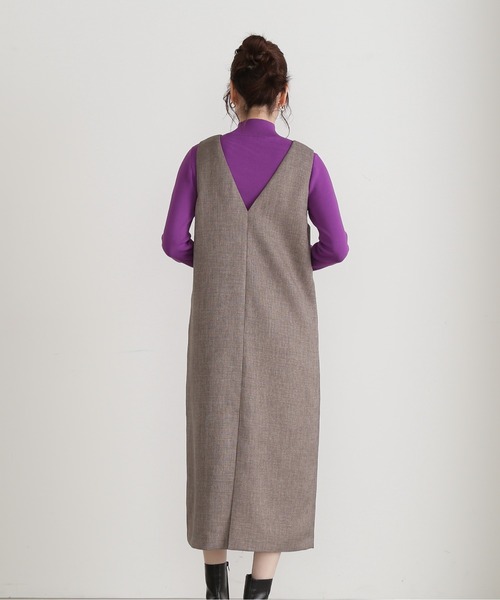 N.（N. Natural Beauty Basic）（エヌエヌナチュラルビューティーベーシック）の「【S Size Line】◆ライトツイードストレートジャンパースカート（ジャンパースカート・レディース・ブラック/グレー・SMALL/MEDIUM）」の19枚目の写真