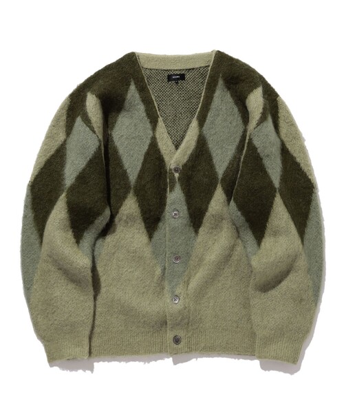 BEAMS(ビームス)の「BEAMS / 7ゲージ ジャカード シャギー カーディガン(カーディガン/ボレロ・メンズ・オリーブ/グレー・S/XL/L/M)」の11枚目の写真