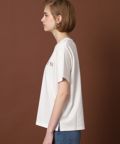 DRESSTERIOR(ドレステリア)の「◆BROOKLYN箔ロゴTシャツ(Tシャツ/カットソー・レディース・グリーン/ネイビー/オフホワイト・36/34/38)」の5枚目の写真