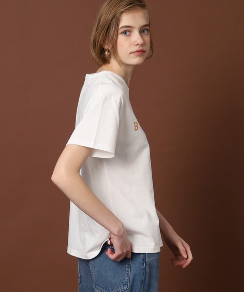 DRESSTERIOR(ドレステリア)の「◆BROOKLYN箔ロゴTシャツ(Tシャツ/カットソー・レディース・グリーン/ネイビー/オフホワイト・36/34/38)」の8枚目の写真