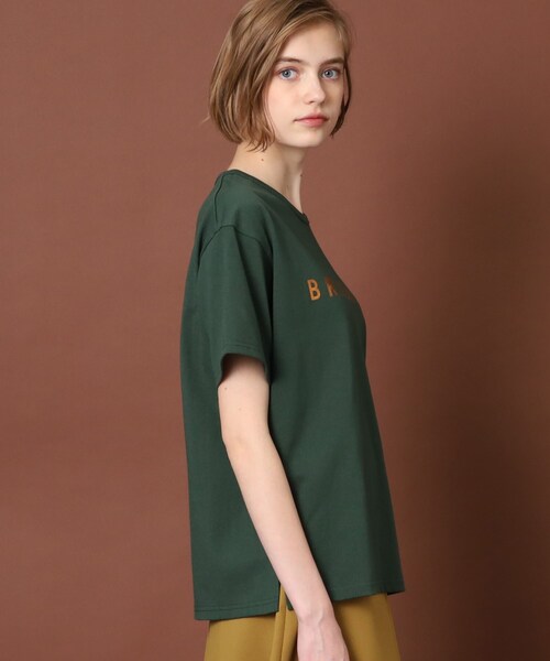DRESSTERIOR(ドレステリア)の「◆BROOKLYN箔ロゴTシャツ(Tシャツ/カットソー・レディース・グリーン/ネイビー/オフホワイト・36/34/38)」の19枚目の写真