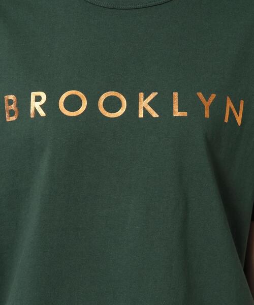 DRESSTERIOR(ドレステリア)の「◆BROOKLYN箔ロゴTシャツ(Tシャツ/カットソー・レディース・グリーン/ネイビー/オフホワイト・36/34/38)」の22枚目の写真