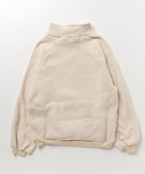 ARCADE（アーケード）の「ハーフジップ 韓国風 オーバーサイズ ボアフリース ニット スウェット スタンドカラー プルオーバー トレーナー -ARCADE Limited Line-（スウェット・レディース・ホワイト/レッド/ブルー・FREE）」の16枚目の写真