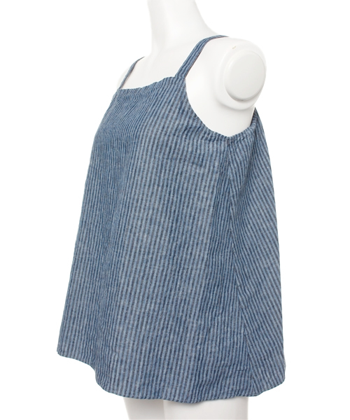 JOURNAL STANDARD（ジャーナルスタンダード）の「リネンコットンストライプ キャミソール#（キャミソール・レディース・アイボリー/ブルー・FREE）」の3枚目の写真
