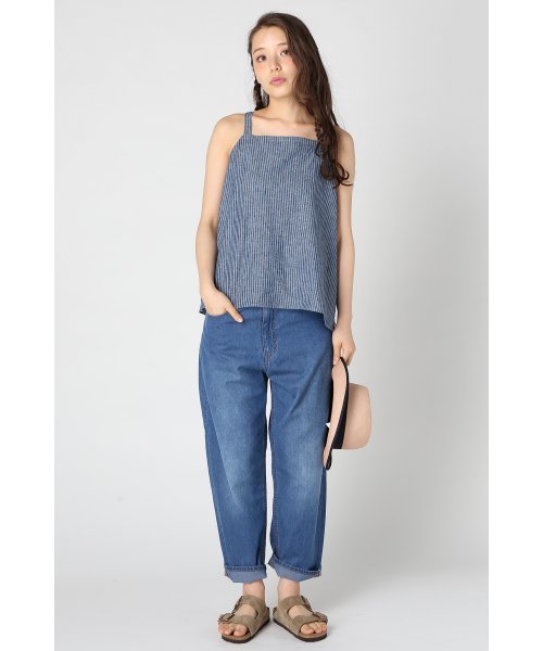 JOURNAL STANDARD（ジャーナルスタンダード）の「リネンコットンストライプ キャミソール#（キャミソール・レディース・アイボリー/ブルー・FREE）」の12枚目の写真