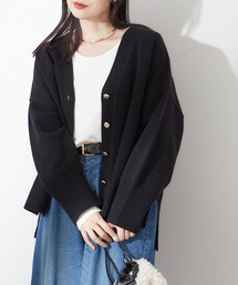 journal standard L'essage | 2/26ウール金ボタンVネックカーディガン(カーディガン/ボレロ)