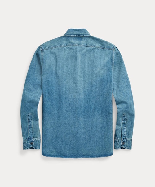 インディゴ ヘリンボーン ツイル ワークシャツ（シャツ/ブラウス