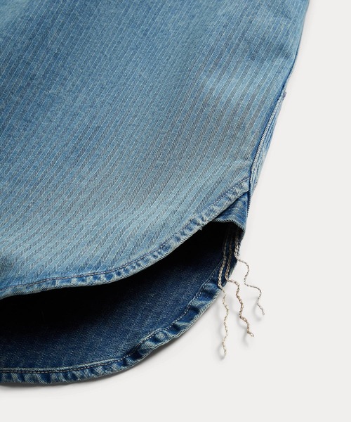 インディゴ ヘリンボーン ツイル ワークシャツ（シャツ/ブラウス